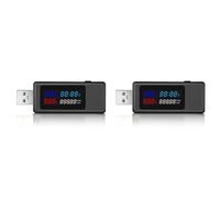Remingtape 2 x 6 in 1 tester USB DC4 - 30 V display IPS digitale Voltage Power Timing Capacity Meter Detector per corrente, tensione, nero