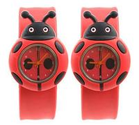 Remingtape 2 X Bambina Bambina Coccinella Spaventoso Cartoon Silicone Orologio - Colore: Rosso, Colore: rosso