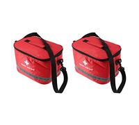 Remingtape 2 x kit di pronto soccorso esterno sport borsa casa medica emergenza pacchetto rosso nylon croce accattivante, Colore: rosso