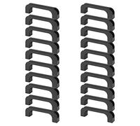 Remingtape 20 X Porte Plastica Nero Rettangolare Maniglia D'urto 5.2