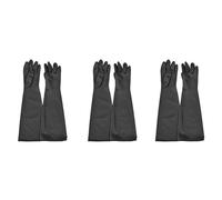 Remingtape 3 guanti in gomma per sabbiatura, per sabbiatura, 60 cm, colore nero