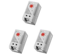 Remingtape 3 termostati meccanici, KTO011 0-60 centigradi, compatto regolabile normalmente chiuso (C), interruttore di regolazione della temperatura, rosso