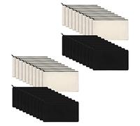 Remingtape 40 sacchetti di tela per trucco, con chiusura a strappo, per matite vuote, fai da te, per viaggi, fai da te, Beige & Nero