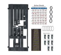 Remingtape Accordatore per chitarra, di apprendimento per principianti, chitarra musicale, assistente vocale, strumento di accordo, assistente a scala audio, nero