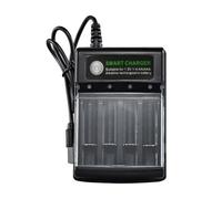 Remingtape Caricabatterie USB Intelligente A 4 Slot per Batterie Ricaricabili AA AAA AAAA 1,5 V Alcaline 14500 10440 16340 10440 3,2 V Carica
