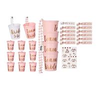 Remingtape Confezione da 24 Bicchierini da Sposa, Collana, Coppe JGA e Braccialetto da Sposa, Forniture per Feste di Addio al Celibato