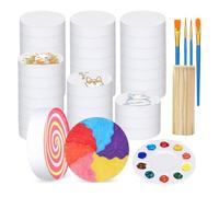 Remingtape Dischi in Schiuma e Polistirolo da 4 Pollici, Cerchi in Schiuma per Lavori Manuali e per Torte, Cerchi Rotondi in Schiuma per DIY e Dischi in Schiuma