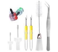 Remingtape Kit di Pulizia per Macchina da Cucire, 8 Strumenti di Riparazione per Macchina da Cucire con Pinzette, A Doppia Testa per Macchina da Cucire