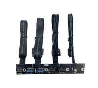 Remingtape Pannello frontale USB 3.0 Pannello IO 2 porte USB3.0+2 porte USB2.0+1-Port Type-C 20G+LED per case desktop Nero