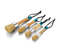 Remingtape Pennelli per Pittura A per Mobili, Set di Pennelli Rotondi, Pennelli per, Pennelli per Stencil, 1 Pennello Ovale e 3 Pennelli Rotondi, Resistenti e Facili da Installare