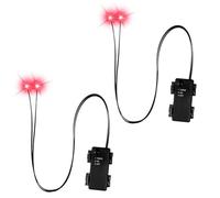 Remingtape Per , zucche, lapidi, puntelli di scena Halloween LED luminosi, 2 pezzi luce sugli occhi scheletrici horror fai da te con timer, rosso