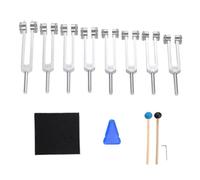 Remingtape Set di 7 forchette chakra + 1 diapason per il compito 'anima, forchette ponderate per meditazione, yoga, guarigione del suono,