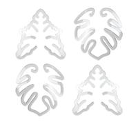 Remingtape Supporti per piante in plastica, 4 pezzi, supporto per staminali per fiori, supporto riutilizzabile per piante, A+B