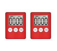 Remingtape Timer digitale da cucina, a breve termine, adatto per il , timer , gioco, timer da cucina, facile da usare, confezione da 2, rosso