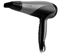 Remington Ionic Dry Hair Dryer 2200 - Asciugacapelli con diffusore e concentratore, 3 livelli di riscaldamento e 2 velocità, livello freddo, D3190S argento