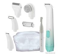 Remington Kit corpo e bikini liscio e setoso, senza fili per bikini e rasoio per donne, impermeabile, per toelettatura sotto la doccia, bianco/verde