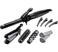 Remington Ferro Professionale Multistile per Capelli Ricci o Lisci in Ceramica Piastra + Arricciacapelli 19mm + Spazzola Tonda + Spirale - S8670