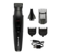 Remington Tagliacapelli e Rasoi per Barba, Uomo, Kit di Cura 10 in 1 con 5 Accessori, Trimmer Viso, Naso, Orecchie e Sopracciglia, Rivestimento Ingranaggio in Grafite, Lame Autoaffilanti, G10 PG2100