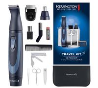 Remington Naso e Orecchie Trimmer 13 Pezzi Kit Da Viaggio (3 Attacchi: Rotativo Naso E Orecchia, 1-5mm Dettaglio Trimmer & Pettine, Batteria, Accessori e Custodia Zip Inclusi) NE3890