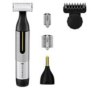 Remington Omniblade - Rasoio ibrido per viso e corpo, 100% impermeabile, ricaricabile, con pettine regolabile di precisione e micro trimmer, nero