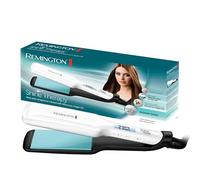 Remington Piastra per Capelli Larga - Shine Therapy: Rivestimento Ceramico con ingredienti microattivi per maggiore brillantezza - Olio di argan marocchino e vitamina E, Display LCD, 150-230°C, S8550