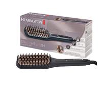 Remington Spazzola Lisciante per Capelli 2 in 1 - Piastra Capelli + Spazzola Capelli - Setole rivestite in ceramica e antistatiche, display digitale, 150-230°C, tempi di styling ridotti, CB7400