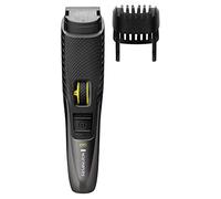 Remington Style Series B5 - Regolabarba per toelettatura e rifilatura, senza filo, con rotella di zoom regolabile e lame rivestite in titanio - MB5000, Nero/Cromo scuro