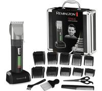 Remington Tagliacapelli - Lame in ceramica autoaffilanti - 10 pettini accessori, funzionamento a rete-batteria agli ioni di litio, custodia professionale in alluminio, Tagliacapelli HC5810