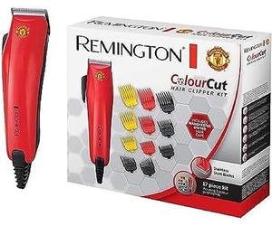 Remington Tagliacapelli Manchester United Edition - Lame in Acciaio Inox Autoaffilanti - Alimentate a rete, inclusi 17 accessori inclusi 11 pettini di fissaggio, Color Cut Tagliacapelli da uomo HC5038