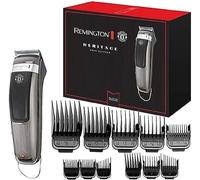 Remington Tagliacapelli Professionale - Lame in acciaio Inox - Leva di regolazione lama, 11 pettini, Funzionamento a rete-batteria, litio, Asciugamano Retro Special Edition Manchester United HC9105