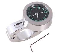 Reminnbor - 1x Orologio manubrio moto, alluminio billet di alta qualità, 4.3 * 4.3 * 1,7 centimetri