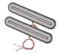 Reminnbor Fanale posteriore a LED per camion | Indicatore di direzione fanale posteriore impermeabile 3 in 1 100LED 12V-24V giallo + rosso