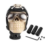 Reminnbor Pomello Cambio Universale + Ypsilon Teschio | Leva del Cambio Manuale Scheletro per Auto