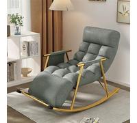 Remium - Sedia a dondolo con design moderno e schienale regolabile, per soggiorno, camera da letto e giardino