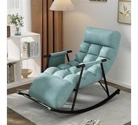 Remium - Sedia a dondolo per soggiorno e camera da letto, in tessuto tecnico traspirante, con braccioli e schienale regolabile per un comodo relax in giardino