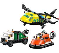 LEGO® City Aereo, Furgone con Piattaforma Elevatrice e Veicolo Hovercraft Remix 60505
