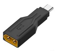 RemixAst Adattatore da tipo C a xt60, convertitore di ricarica rapida da 100 W per modelli RC e per pacchetti lipo - design nero