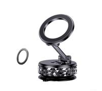 RemixAst Supporto magnetico per telefono da auto, con magneti N52 a doppio anello, rotazione a 3 assi di 810°, supporto in lega aeronautica per cruscotto o pannello strumenti (nero)