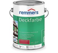 Remmers Vernice coprente rosso di svezia, 2,5 litri, smalto a base d'acqua per interno ed esterno, pittura protettiva dagli agenti atmosferici per legno, sottofondi minerali e molti altri tipi di supporto