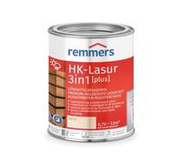 Remmers HK-Lasur 3 in 1 [plus] bianco opaco, 0,75 litri, vernice protettiva per legno di alta qualità, 3 in 1, ad asciugatura rapida, durevole