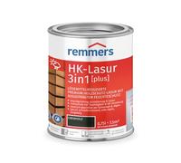 Remmers HK-Lasur 3 in 1 [plus] ebano, opaco, 0,75 litri, vernice protettiva per legno di alta qualità, 3 in 1, ad asciugatura rapida, durevole