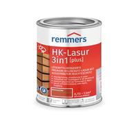 Remmers HK-Lasur 3 in 1 [plus] mogano opaco, 0,75 litri, vernice per legno, vernice esterna per legno, 3 protezioni per legno con impregnazione + primer + smalto