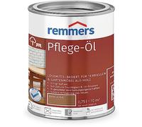 Remmers Olio curativo bangkirai, 0,75 litri, olio a decorativo base di solvente legno all'interno e all'esterno, idrorepellente, tonalità di colore brillanti, adatto per mobili da giardino e terrazze in legno