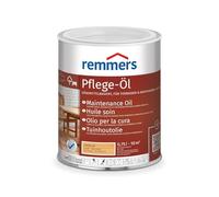Remmers Olio curativo incolore, 0,75 litri, olio a decorativo base di solvente legno all'interno e all'esterno, idrorepellente, tonalità di colore brillanti, adatto per mobili da giardino e terrazze in legno