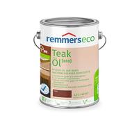 Remmers Olio eco per legno di teak, 0,75 litri, olio sostenibile a base d'acqua per teak all'esterno e all'interno, ideale per mobili da giardino e terrazze in teak, ecologico