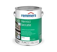 Remmers Vernice coprente bianco (RAL 9016), 5 litri, smalto a base d'acqua per interno ed esterno, pittura protettiva dagli agenti atmosferici per legno, sottofondi minerali e molti altri tipi di supporto