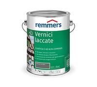 Remmers Vernice coprente grigio scuro, 2,5 litri, smalto a base d'acqua per interno ed esterno, pittura protettiva dagli agenti atmosferici per legno, sottofondi minerali e molti altri tipi di supporto