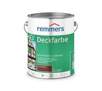 Remmers Vernice coprente marrone rossiccio, 5 litri, smalto a base d'acqua per interno ed esterno, pittura protettiva dagli agenti atmosferici per legno, sottofondi minerali e molti altri tipi di supporto