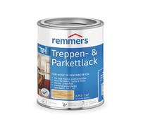 Remmers Vernice per scale e parquet incolore satinato lucido, 0,75 litri, sigillante a base d'acqua per legno e parquet all'interno, vernice sigillante a pennello, resistente all'abrasione e al graffio