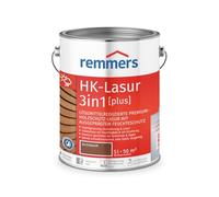 Remmers Vernice trasparente Acqua HK 3in1 noce, 5 litri, vernice per legno, per recinzioni, copertura per auto, casette da giardino, impregnante + fondo + finitura in uno